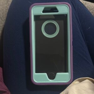 Protective Purple and Mint Phone Case
